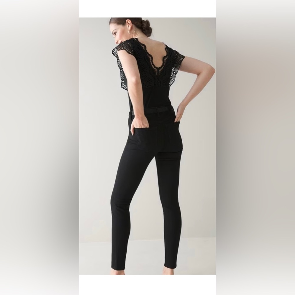 White House Black Market Jeans Black Skinny‎ Jegging Sz XS - Picture 3 of 8